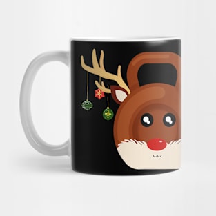 Christmas Gym Workout Reindeer Kettlebell For Gym Lover Mug